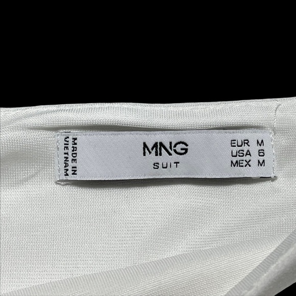 Mango Suit White Cold Shoulder Mini Dress 6 - Picture 5 of 8